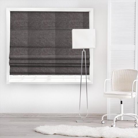 Savoy Charcoal Made To Measure Roman Blind