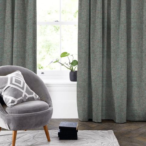 Glen Clova Teal Made To Measure Curtain