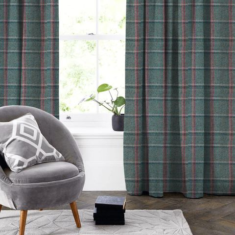 Glen Lyon Teal Made To Measure Curtain