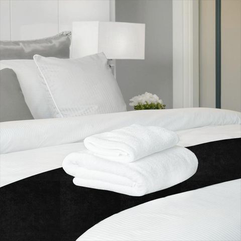 Savoy Black Bed Runner