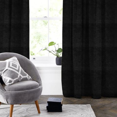 Savoy Black Made To Measure Curtain