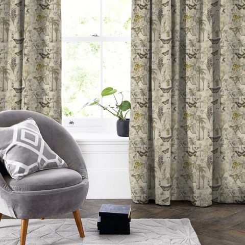 Botany Charcoal/Chartreuse Made To Measure Curtain