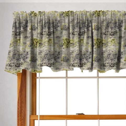 Fiore Charcoal/Chartreuse Valance