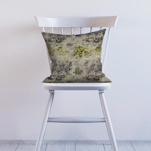 Fiore Charcoal/Chartreuse Cushion