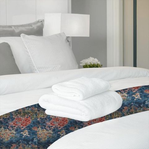 Fiore Midnight/Spice Bed Runner