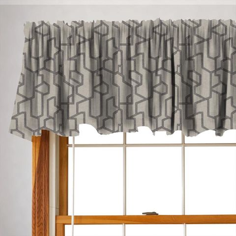 Labyrinth Charcoal Valance