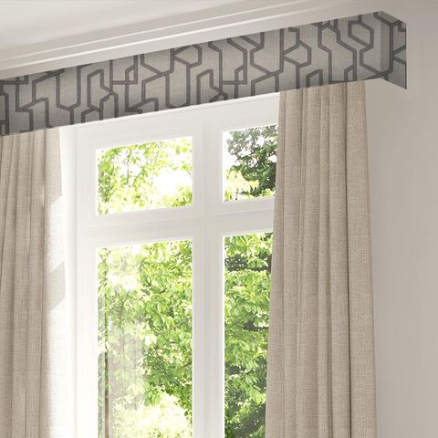 Labyrinth Charcoal Pelmet