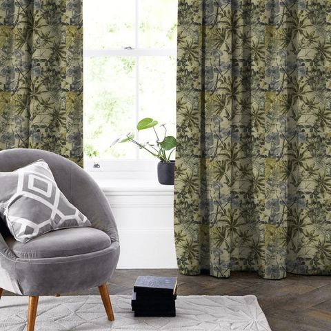 Madagascar Mineral/Citron Made To Measure Curtain