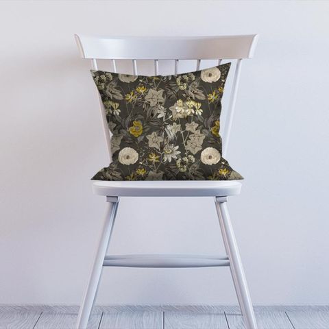 Passiflora Charcoal Cushion