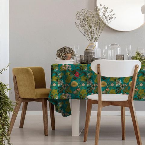 Passiflora Kingfisher Tablecloth