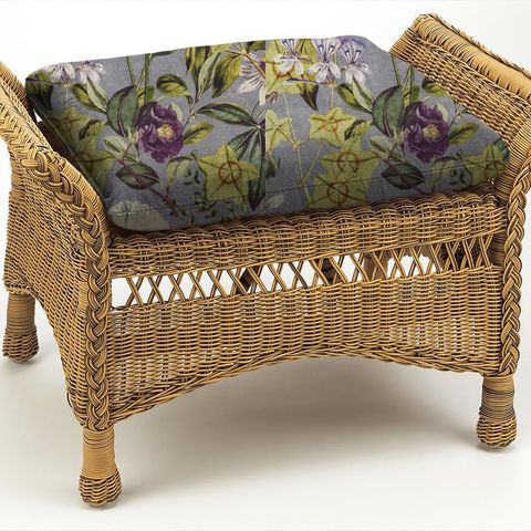 Passiflora Slate/Amethyst Box Cushion