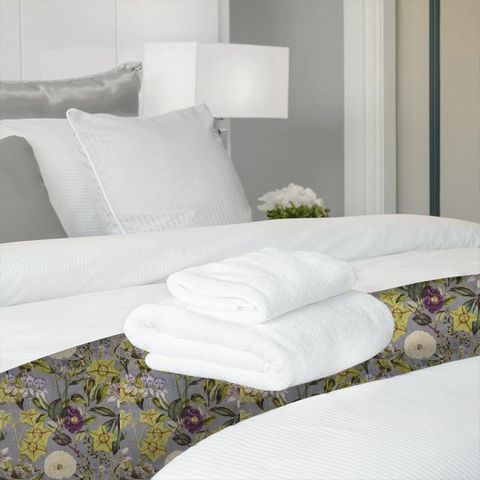 Passiflora Slate/Amethyst Bed Runner