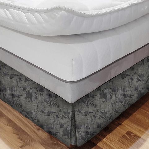 Tropicale Charcoal Bed Base Valance