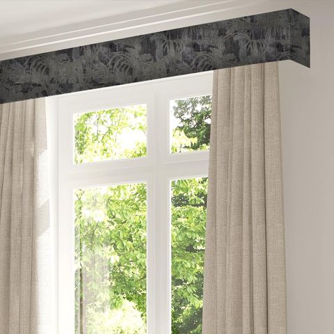 Tropicale Charcoal Pelmet