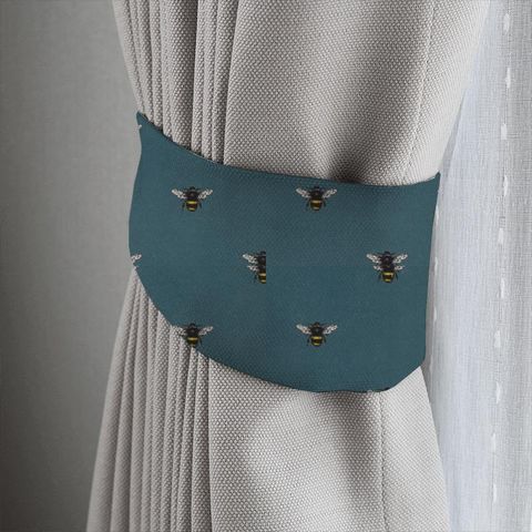 Abeja Teal Tieback