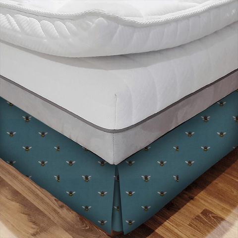 Abeja Teal Bed Base Valance