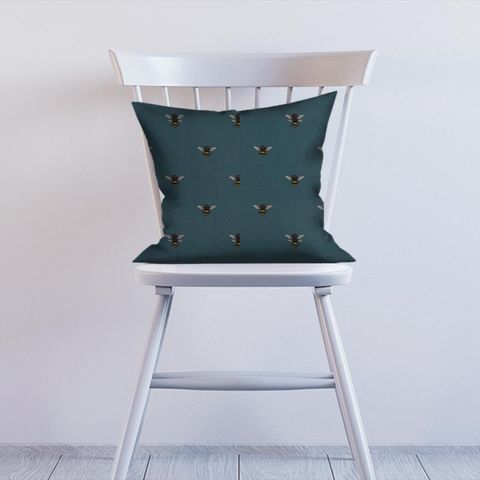 Abeja Teal Cushion