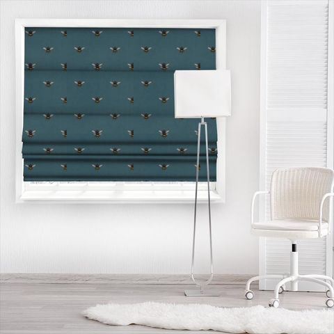 Abeja Teal Made To Measure Roman Blind