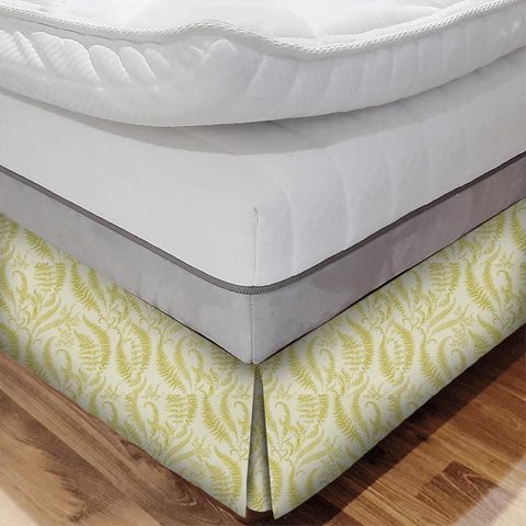 Folium Chartreuse Bed Base Valance