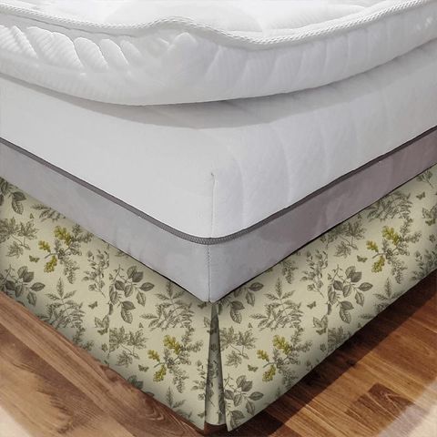 Hortus Charcoal/Ochre Bed Base Valance