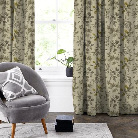 Hortus Charcoal/Ochre Made To Measure Curtain
