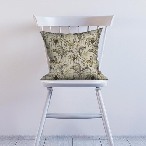 Ophelia Charcoal/Ochre Cushion