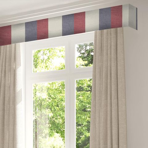 Buckton Denim/Red Pelmet