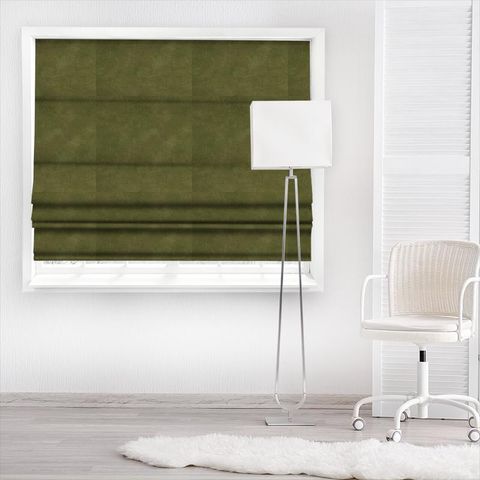 Nola Olive Made To Measure Roman Blind