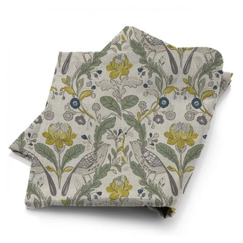 Orchard Birds Forest/Chartreuse Fabric