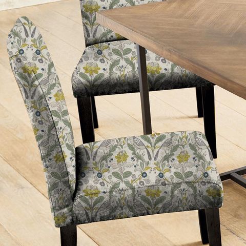 Orchard Birds Forest/Chartreuse Seat Pad Cover