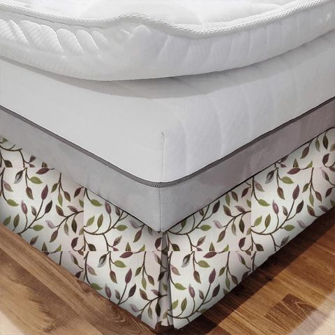 Cervino Cream Aubergine Bed Base Valance