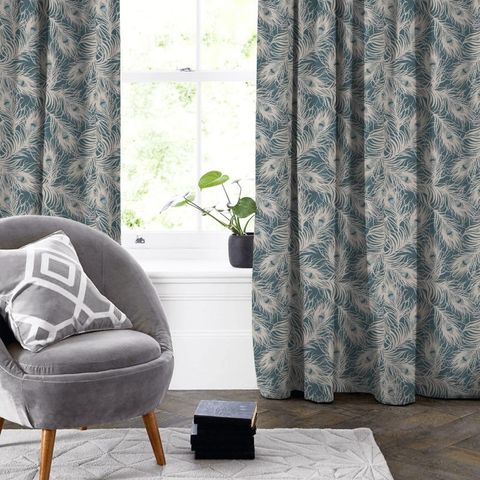 Harper Teal Made To Measure Curtain