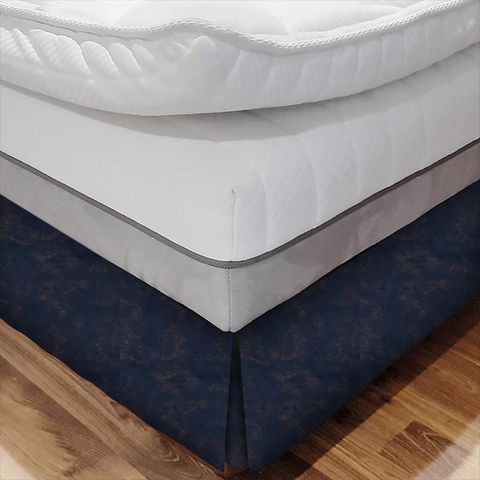 Nola Indigo Bed Base Valance