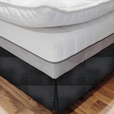 Malleny Charcoal Bed Base Valance