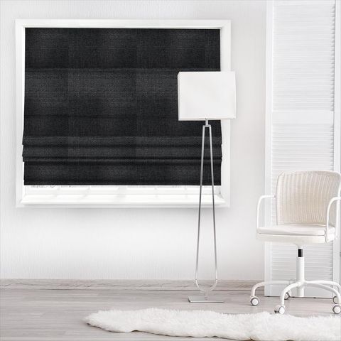 Malleny Charcoal Made To Measure Roman Blind