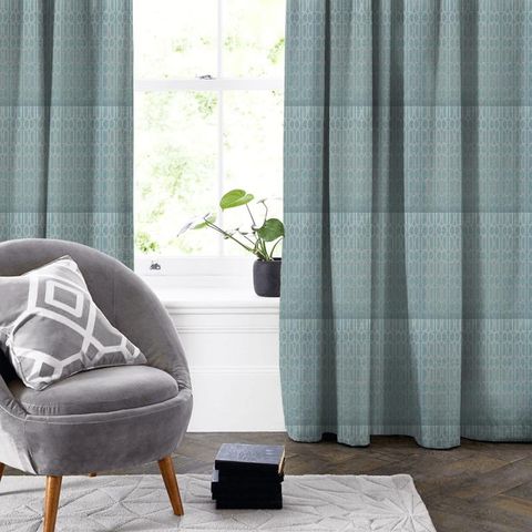 Destiny Teal Made To Measure Curtain