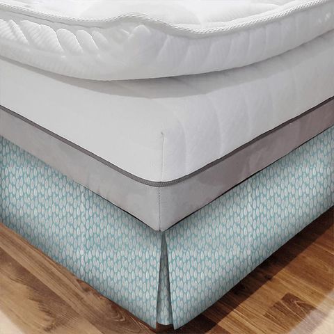 Quill Teal Bed Base Valance