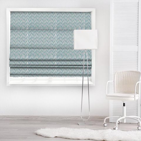 Quill Teal Made To Measure Roman Blind