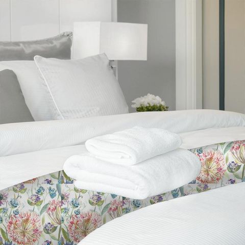 Pom Pom Floral Summer Bed Runner
