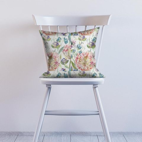 Pom Pom Floral Summer Cushion