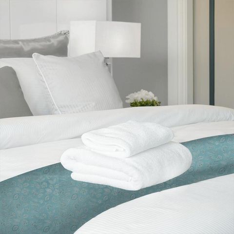 Rhapsody Teal Bed Runner