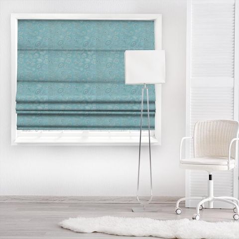 Rhapsody Teal Made To Measure Roman Blind