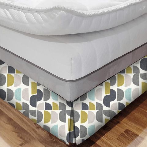 Luna Teal Bed Base Valance