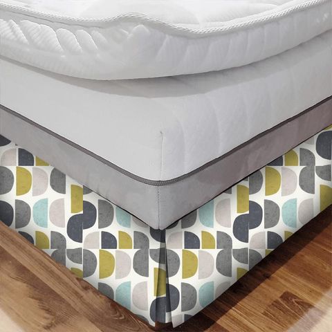 Luna Teal Bed Base Valance