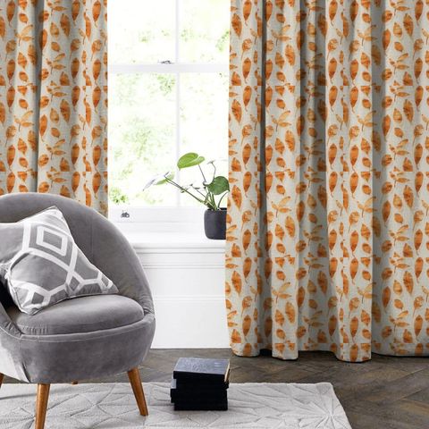 Tivoli Burnt Orange Made To Measure Curtain