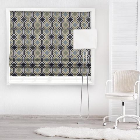 Mosaic Olive Made To Measure Roman Blind