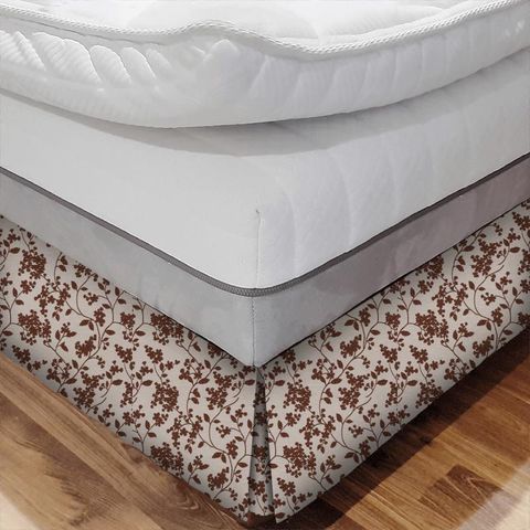 Sakura Burnt Orange Bed Base Valance