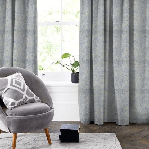 Woodland Life Blue Made To Measure Curtain