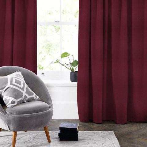 Brodie Cranberry Made To Measure Curtain