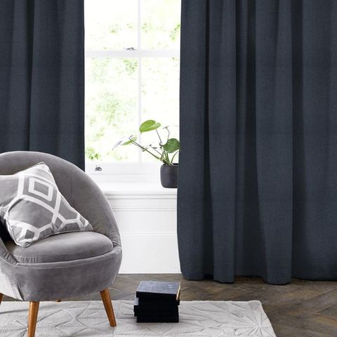 Glenmore Indigo Made To Measure Curtain